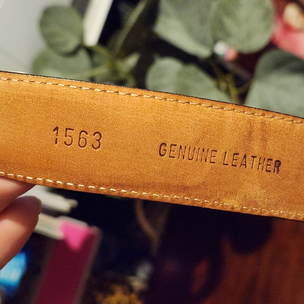 Harken vintage Genuine Leather Brown Belt size M - Picture 6 of 9